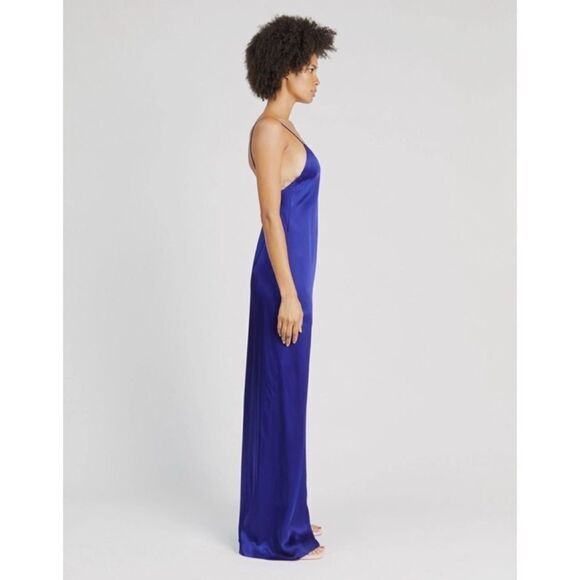 Rosetta Getty Camisole Wide Leg Jumpsuit Blue  Size 0 - Picture 6 of 13